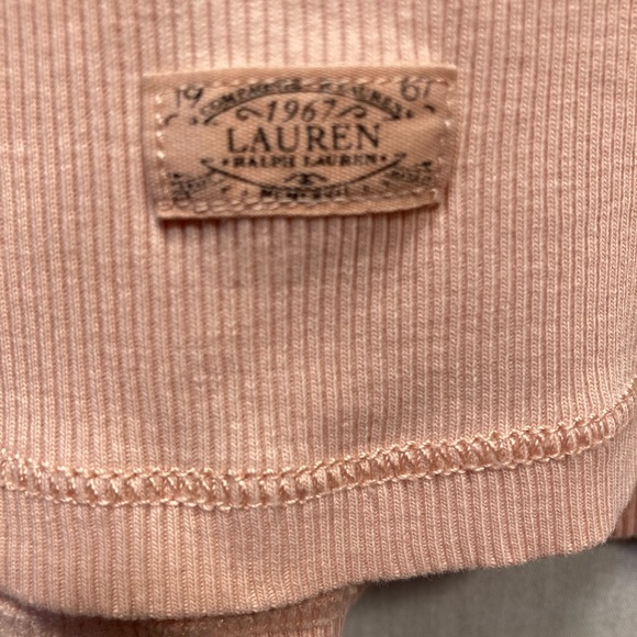 LAUREN RALPH LAUREN PEACH 100% COTTON TOP SIZE LARGE - Picture 2 of 7